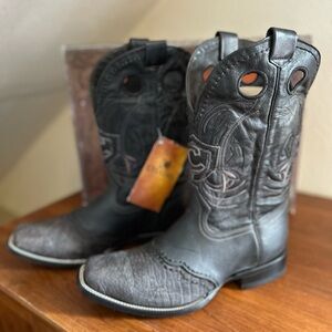 Cuadra Mens Shark Western Rodeo Boots Black size 9 New! Perfect Gift